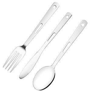 Tent Camping Kitchen RV Cooking Set Utensils Dining Fork Spoon Set